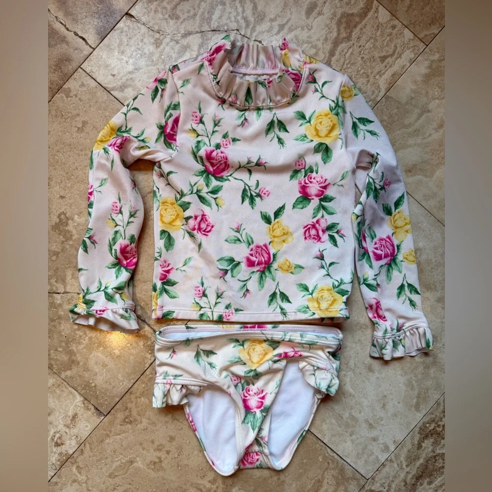 JANIE AND JACK Floral Kids Swim Set